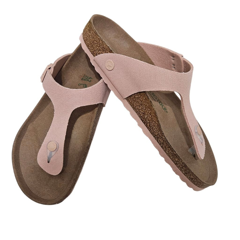 NWT BIRKENSTOCK Gizeh Rivet Vegan Soft Pink Women's Sz 12 - Picture 5 of 8